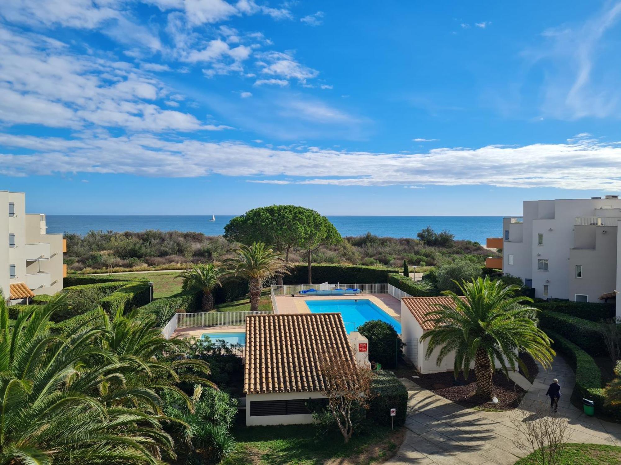 Magnifique Vue Mer Pour Ce T2 Avec Piscine Saint-Cyprien  Buitenkant foto